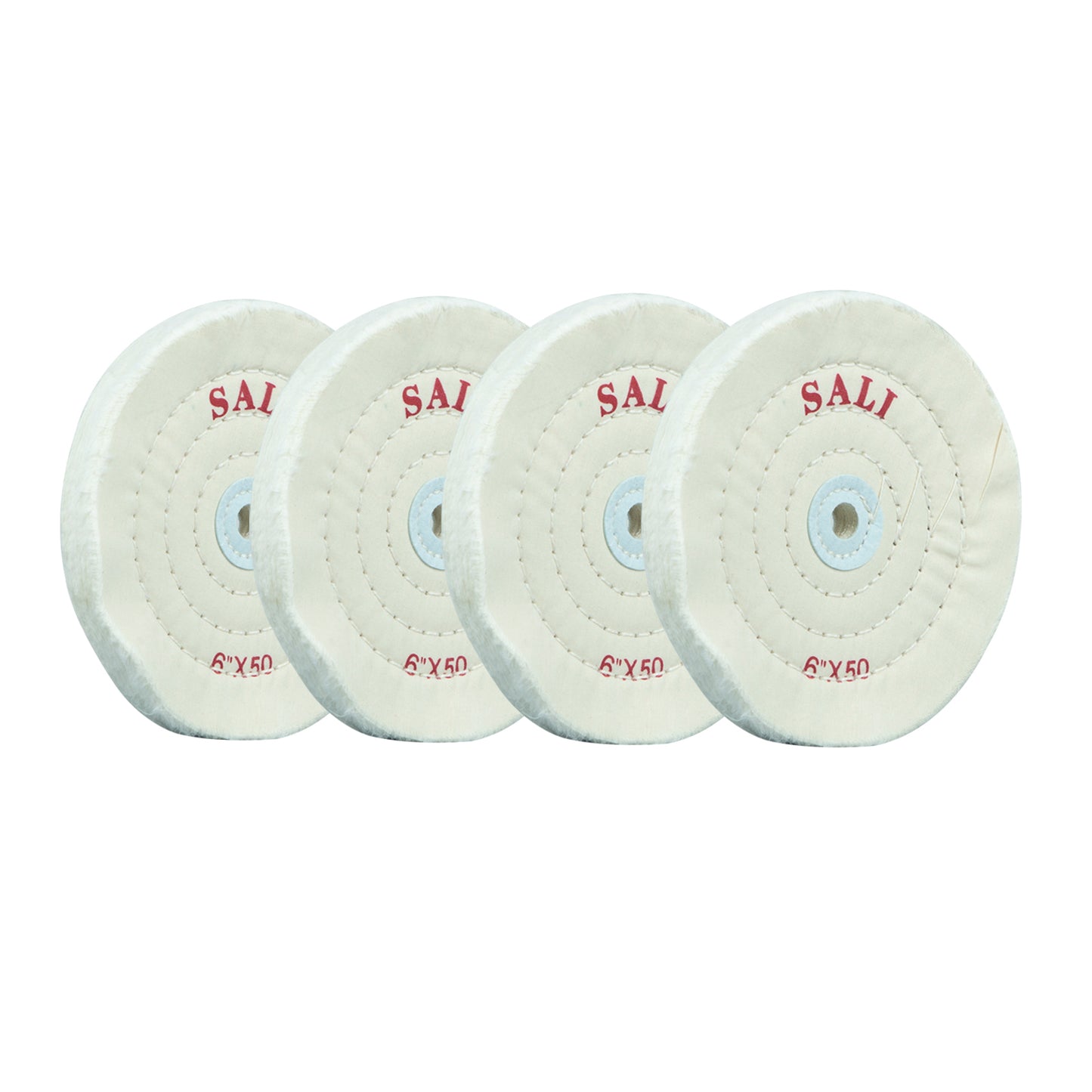 SALI 4 Pack Polishing Wheel for Bench Grinder Buffing Wheel 6 Inch for Buffer Polisher Pad 1/2'' Arbor Hole