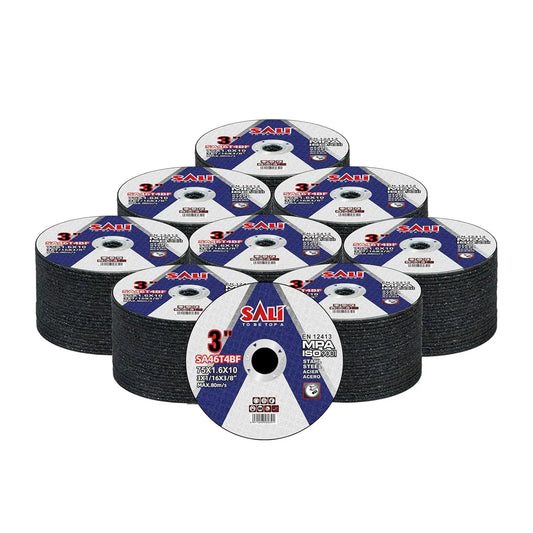 SALI 200 Pack Cut Off Wheels 3 Inch General Purpose Metal Cutting Wheel for 3 In Angle Grinders and Die Grinders- Cutting Disc Aggressive Cutting 3" x 1/16" x 3/8" Operating Up to 20380 RPM and 80 M/S