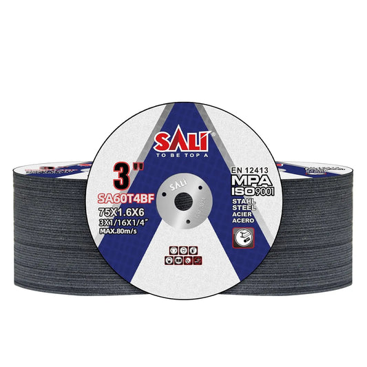 SALI 100 Pack Cut Off Wheels 3 Inch General Purpose Metal Cutting Wheel for 3 in Angle Grinders and Die Grinders- Cutting Disc Aggressive Cutting 3 * 1/16 * 1/4 Operating Up to 20380 RPM and 80