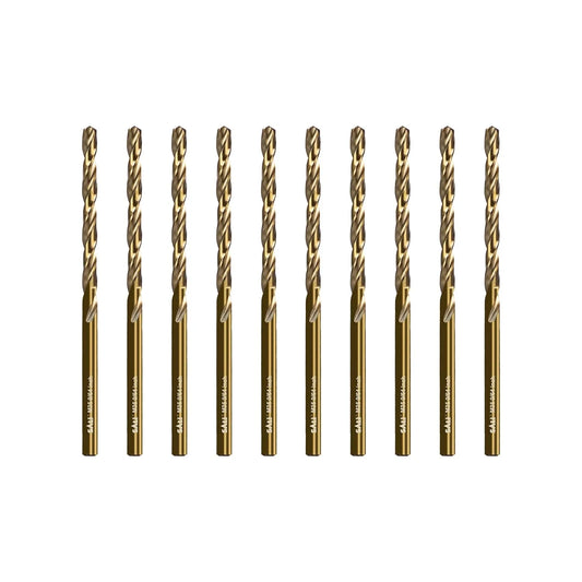 SALI Cobalt Drill Bit Set, 10Pcs 9/64" M35 High Speed Steel Jobber Length Drill Bit Kit for Hardened Metal, Stainless Steel, Cast Iron, Wood and Plastic, with Index Storage Case