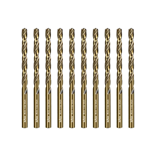SALI Cobalt Drill Bit Set, 10Pcs 7/32" M35 High Speed Steel Jobber Length Drill Bit Kit for Hardened Metal, Stainless Steel, Cast Iron, Wood and Plastic, with Index Storage Case