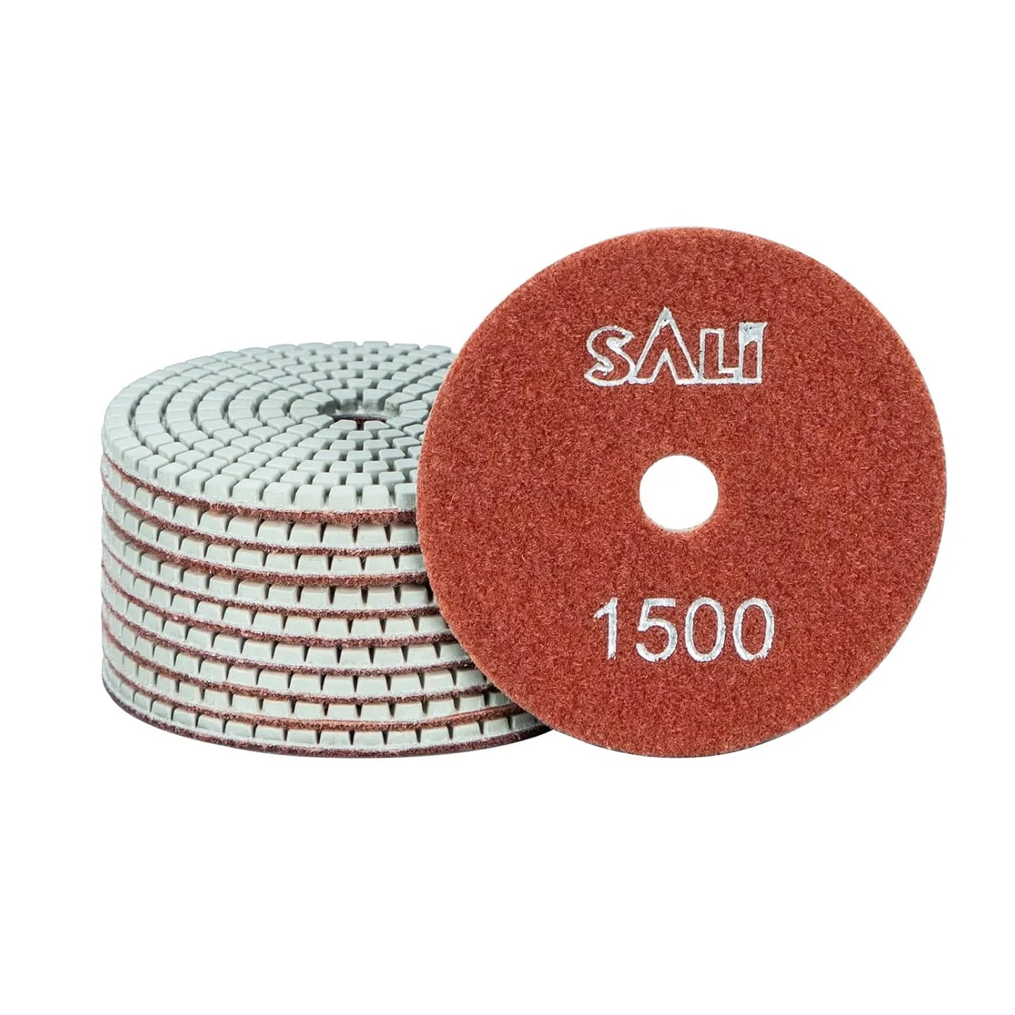 SALI 10PCS 4 Inch Wet Diamond Polishing Pads Set, Flexible Stone Polishing Pads for Granite, Marble, Concrete, Quartz Countertops & More