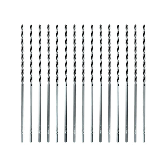 SALI 15pcs 7/32" Brad Point Wood Drill Bit Set for Hardwood, Plywood, Plastic; Carbon Steel, Titanium; 11" Long; Drill Bits
