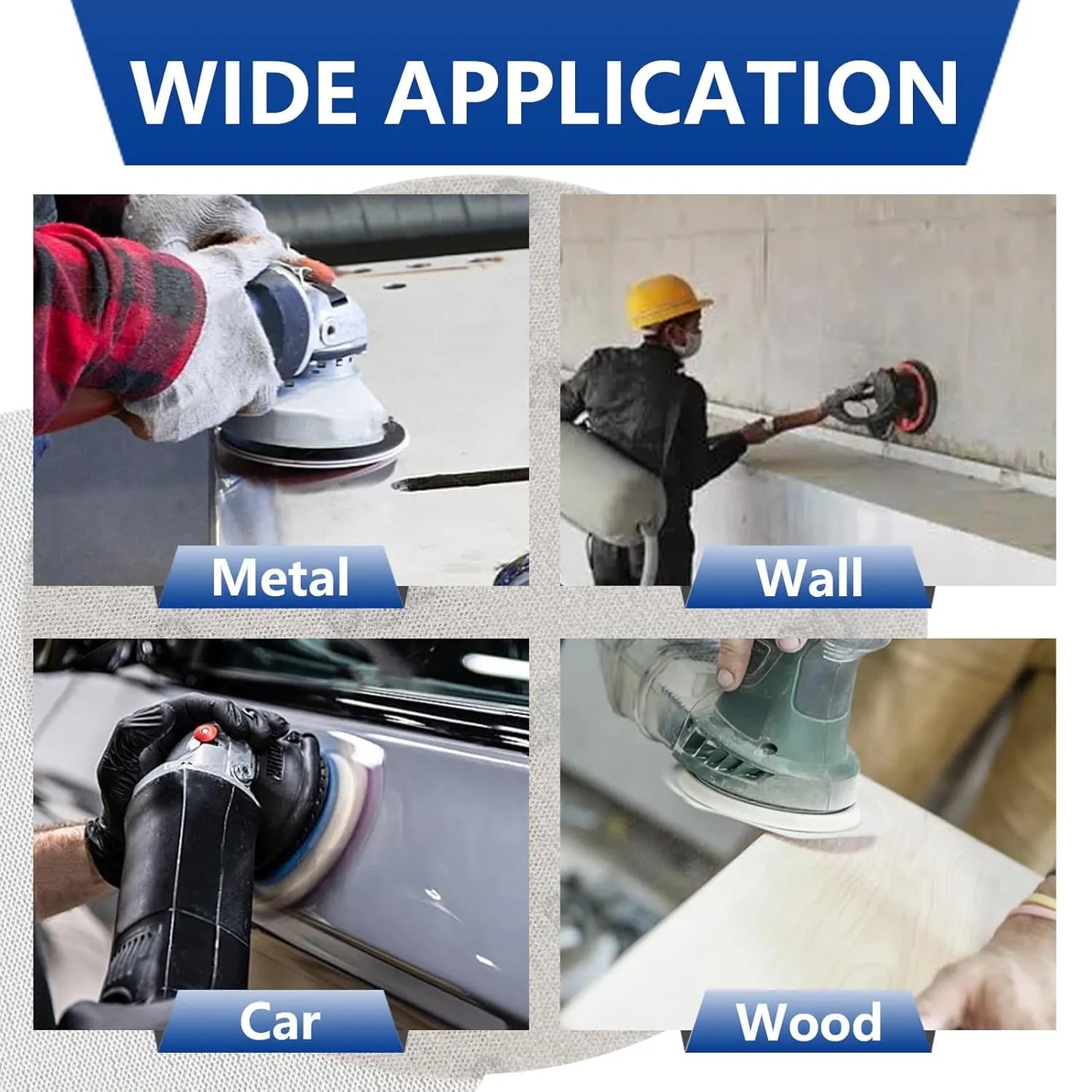 SALI 10 Pcs Sandpaper Mesh Abrasive 9 Inch Drywall Sander Sandpaper, Dust-Free Hook and Loop Drywall Sanding Disc for Car Wood Metal Polishing & Grinding P60
