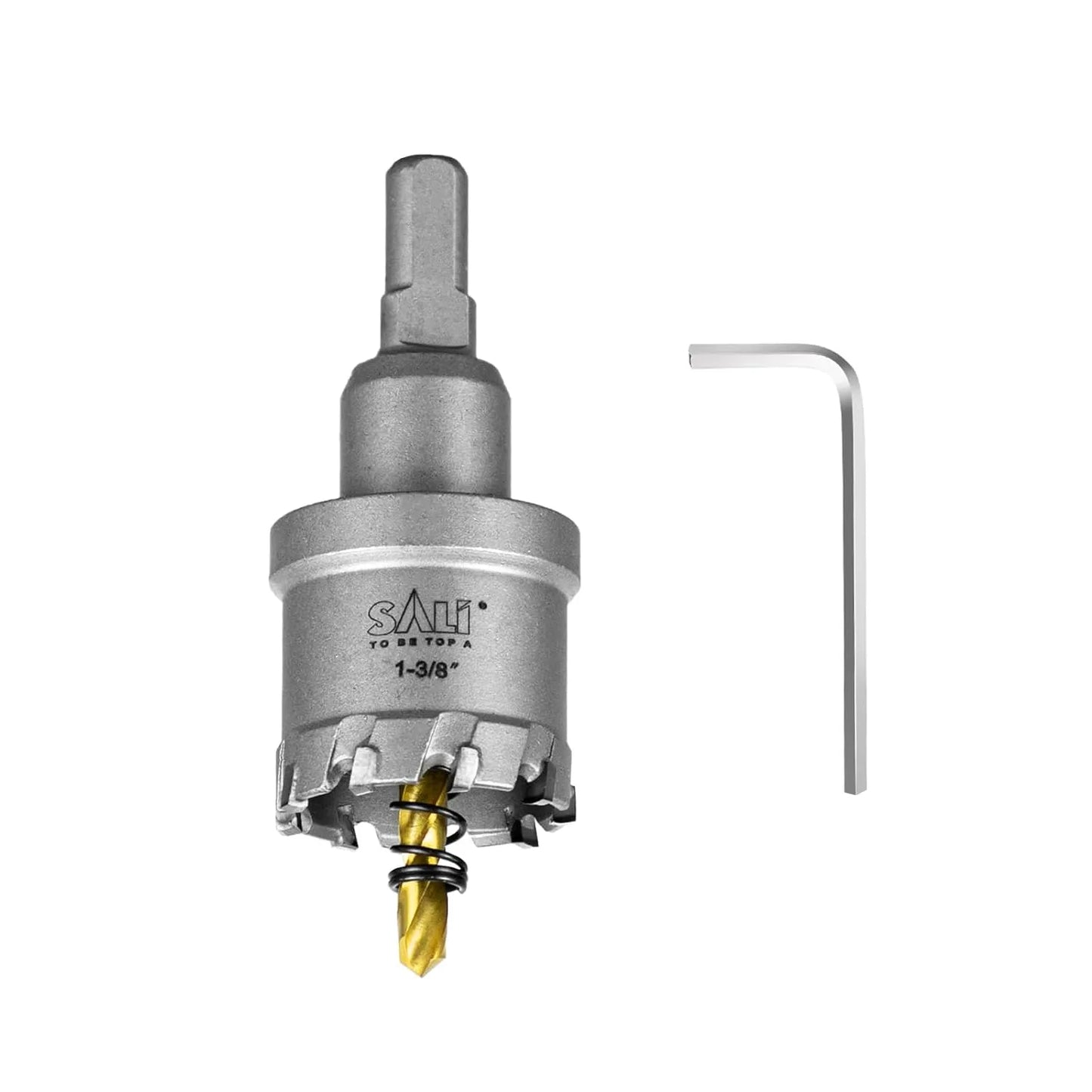 SALI 1-3/8" (35mm) TCT Hole Saw Kit Tungsten Carbide Tipped Hole Saw Drill Bit with Titanium-Plated Pilot Drill bit for Metal, Stainless Steel, Iron, Wood, Plastic