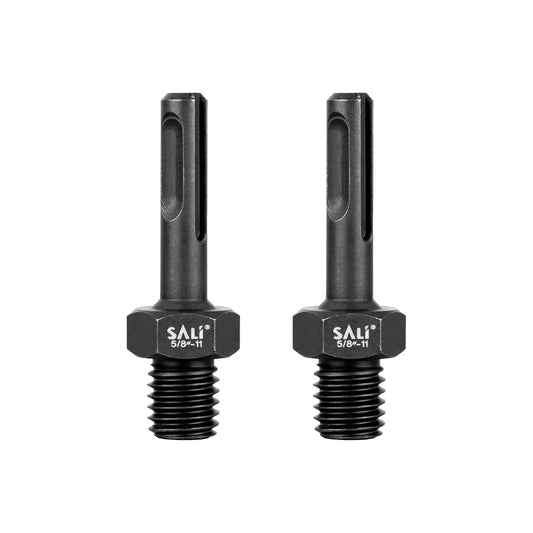SALI 2PCS Core Drill Bit Adapter 5/8"-11 Thread Male to 3/8" SDS Plus Shank 5/8" -11 Male Drill Bit Adapter for Threaded Diamond Hole Saw Diamond Core Drill