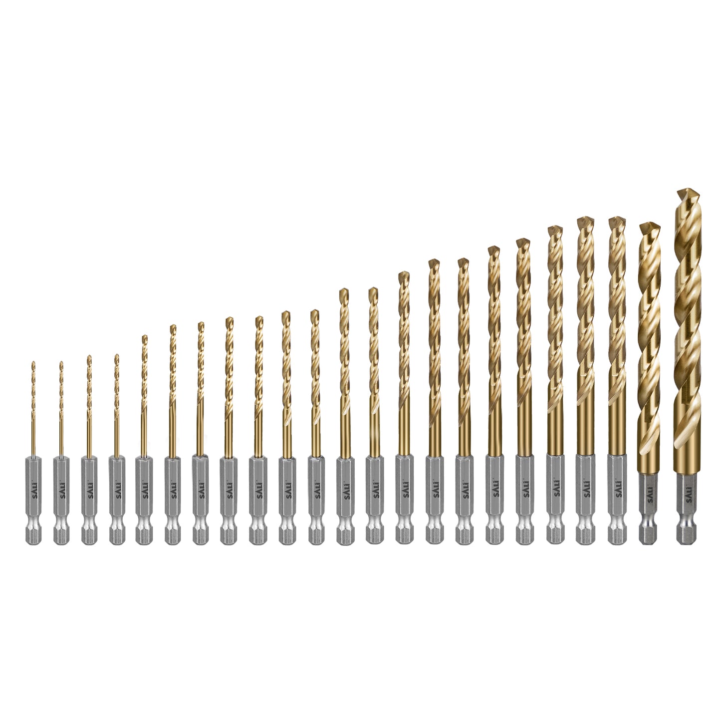 SALI M35 Cobalt Hex Shank Drill Bit Set, High Speed Steel Jobber Drill Bits for Metal Drilling, Aluminum, Copper, Alloy Steel and Other Materials