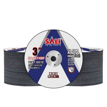 SALI Cut Off Wheels 3 Inch General Purpose Metal Cutting Wheel for 3 in Angle Grinders and Die Grinders- Cutting Disc Aggressive Cutting 3" x 1/16" x 3/8" Operating Up to 20380 RPM and 80 M/S
