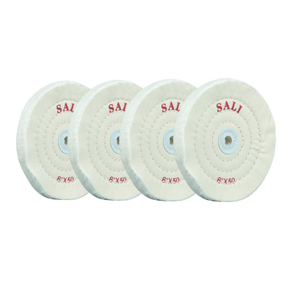 SALI 4 Pack Polishing Wheel for Bench Grinder Buffing Wheel 6 Inch for Buffer Polisher Pad 1/2'' Arbor Hole