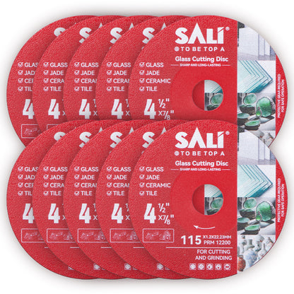 SALI  4-1/2 Inch  Continuous Rim Diamond Saw Blade, Wet & Dry Cutting for Porcelain Tile, Ceramic, Glass and Marble