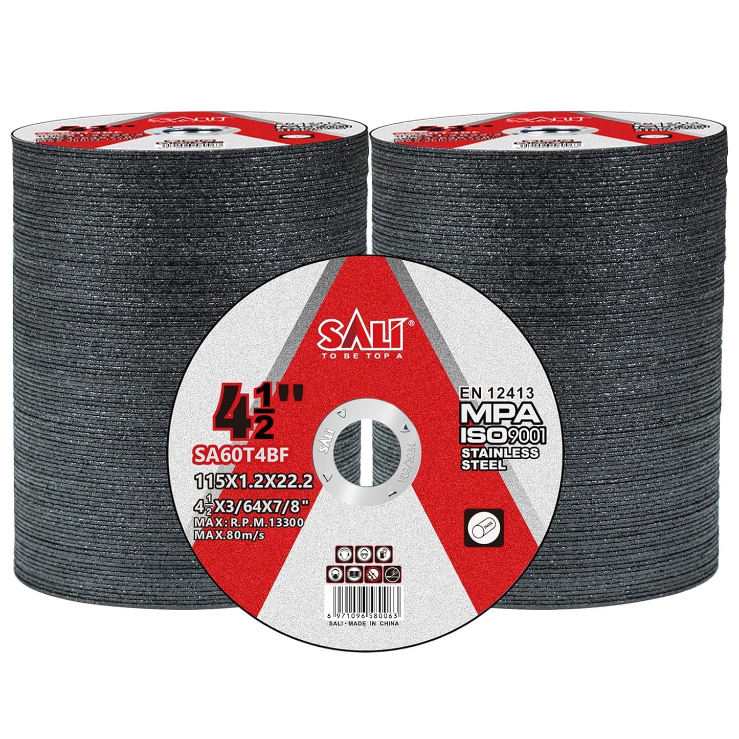 SALI 200 Pack Cut Off Wheel 4 1/2 Inch Cutting Wheels 4-1/2" x 3/64" x 7/8" Professional Cutting Stainless Steel, Angle Grinder Cutting Wheel,Cutting Discs with Aggressive Cutting Upgrade (4.5in, 200)