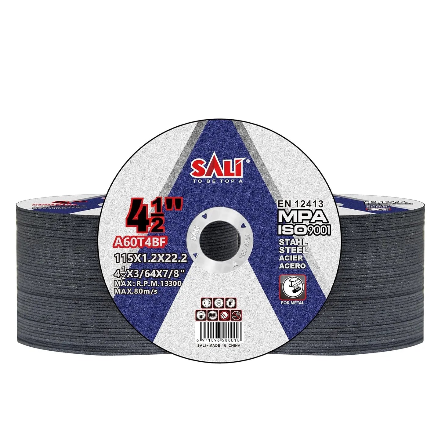 SALI 100 Pack Cut Off Wheel 4 1/2 Inch Cutting Wheels 4-1/2" x 3/64" x 7/8" for Metal & Stainless Steel, Angle Grinder Cutting Wheel,Cutting Discs with Aggressive Cutting
