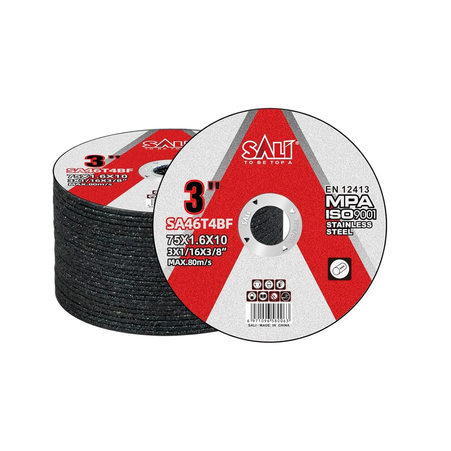 SALI 25 Pack Cut Off Wheels Cutting Wheels 3" x 1/16" x 3/8" Professional Cutting Stainless Steel for 3 in Angle Grinders and Die Grinders- Cutting Disc Aggressive Cutting Operating Up to 20380 RPM