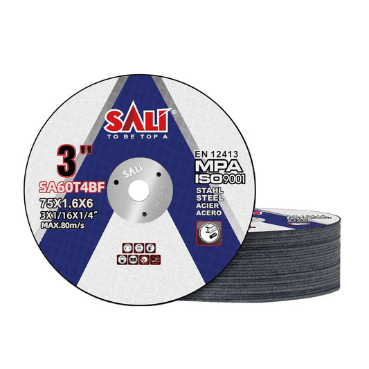 SALI 25 Pack Cut Off Wheels 3 Inch General Purpose Metal Cutting Wheel for 3 in Angle Grinders and Die Grinders- Cutting Disc Aggressive Cutting 3 * 1/16 * 1/4 Operating Up to 20380 RPM and 80