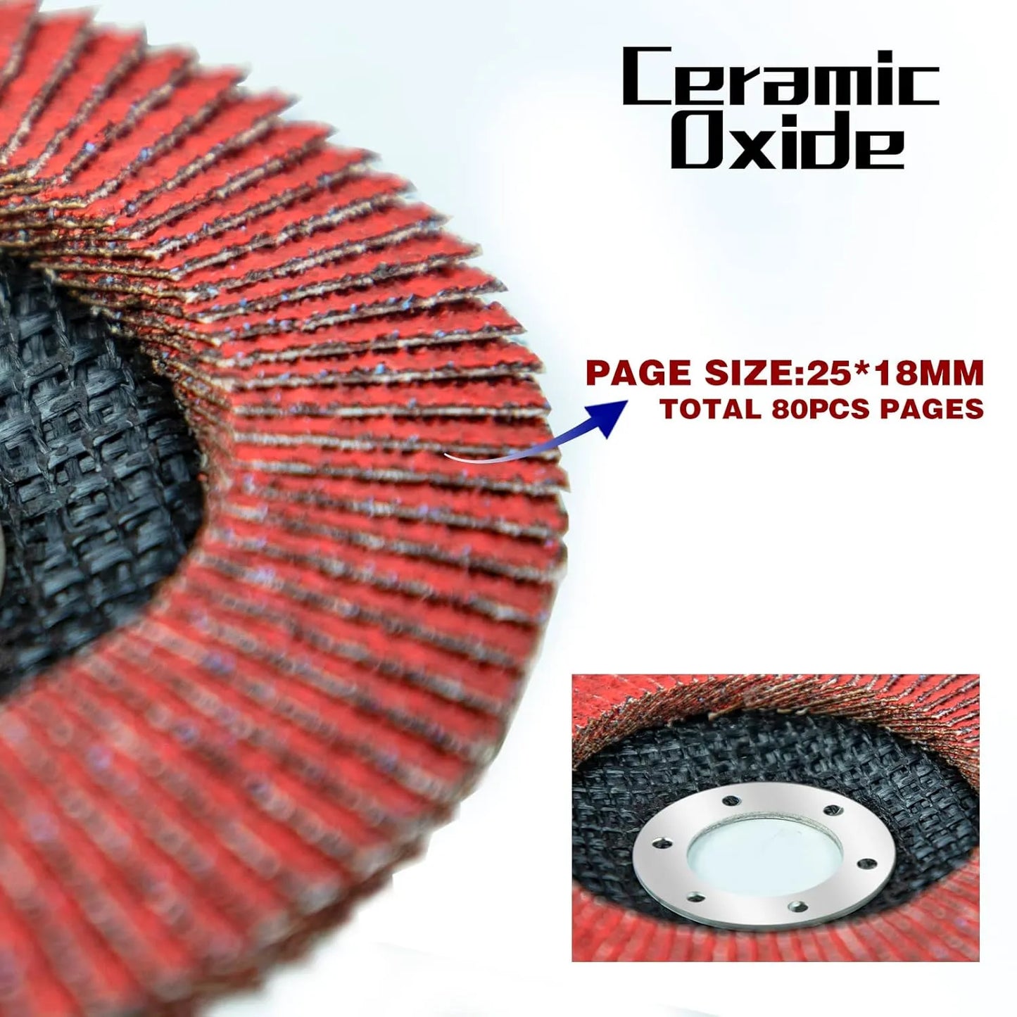 Sali 20 Pack Ceramic Flap Disc 40 Grit 4.5" x 7/8 Inch Sanding Disc Bevel Type #29 Premium and Industrial Grade Angle Grinder Grinding Wheel High Performance Edge Grinding