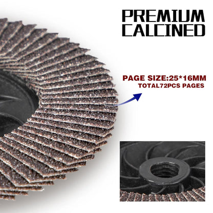 Sali 10 Pack Flap Disc 40 Grit 4.5" x 5/8-11 Sanding Disc Bevel Type #27 Premium and Industrial Grade Angle Grinder Grinding Wheel Finishing for Stainless Steel, Sheet Metal