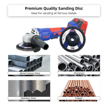 Sali 10 Pack Flap Disc 60 Grit 4.5" x 5/8-11 Sanding Disc Bevel Type #27 Premium and Industrial Grade Angle Grinder Grinding Wheel Finishing for Stainless Steel, Sheet Metal