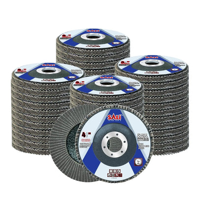 Sali 48 Pack Flap Disc 120 Grit 4.5" x 7/8-Inch Sanding Disc Bevel Type #29 Premium and Industrial Grade Angle Grinder Grinding Wheel High Performance Edge Grinding