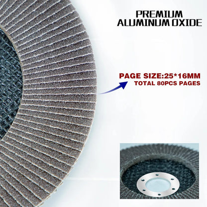 Sali 10 Pack Flap Disc 120 Grit 7" x 7/8-Inch Sanding Disc Bevel Type #29 Premium and Industrial Grade Angle Grinder Grinding Wheel High Performance Edge Grinding