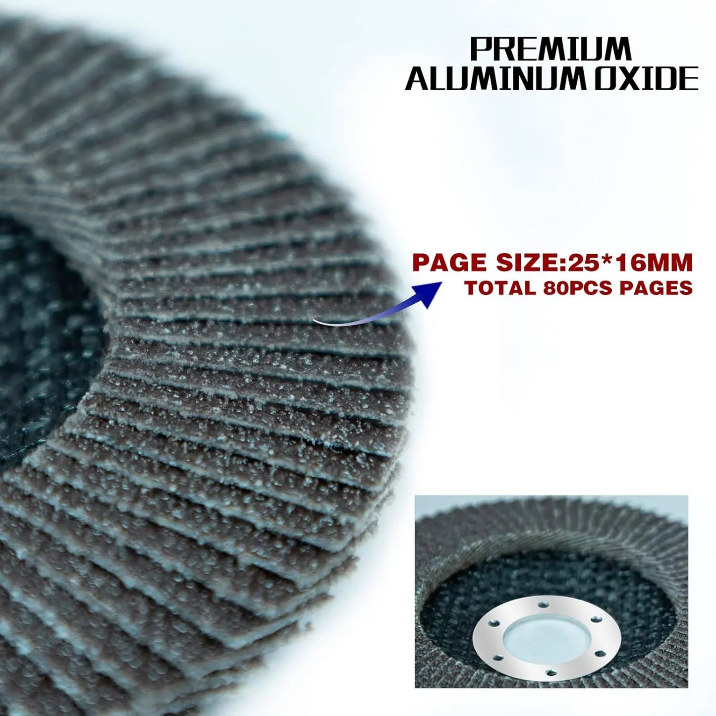 Sali 24 Pack Flap Disc 80 Grit 4.5" x 7/8-Inch Sanding Disc Bevel Type #29 Premium and Industrial Grade Angle Grinder Grinding Wheel High Performance Edge Grinding