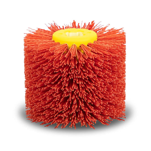 SALI Abrasive Nylon Drawing Wheel Drum Burnishing Polishing Brush Fits Restorer Tools, Abrasive Wheel for Derusting, Deburring and Cleaning Wooden Floor ((120 * 100 * 19 G180)