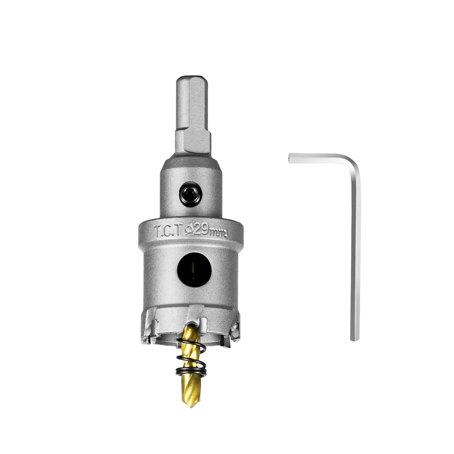 SALI 1-1/8" (29mm) TCT Hole Saw Kit Tungsten Carbide Tipped Hole Saw Drill Bit with Titanium-Plated Pilot Drill bit for Metal, Stainless Steel, Iron, Wood, Plastic