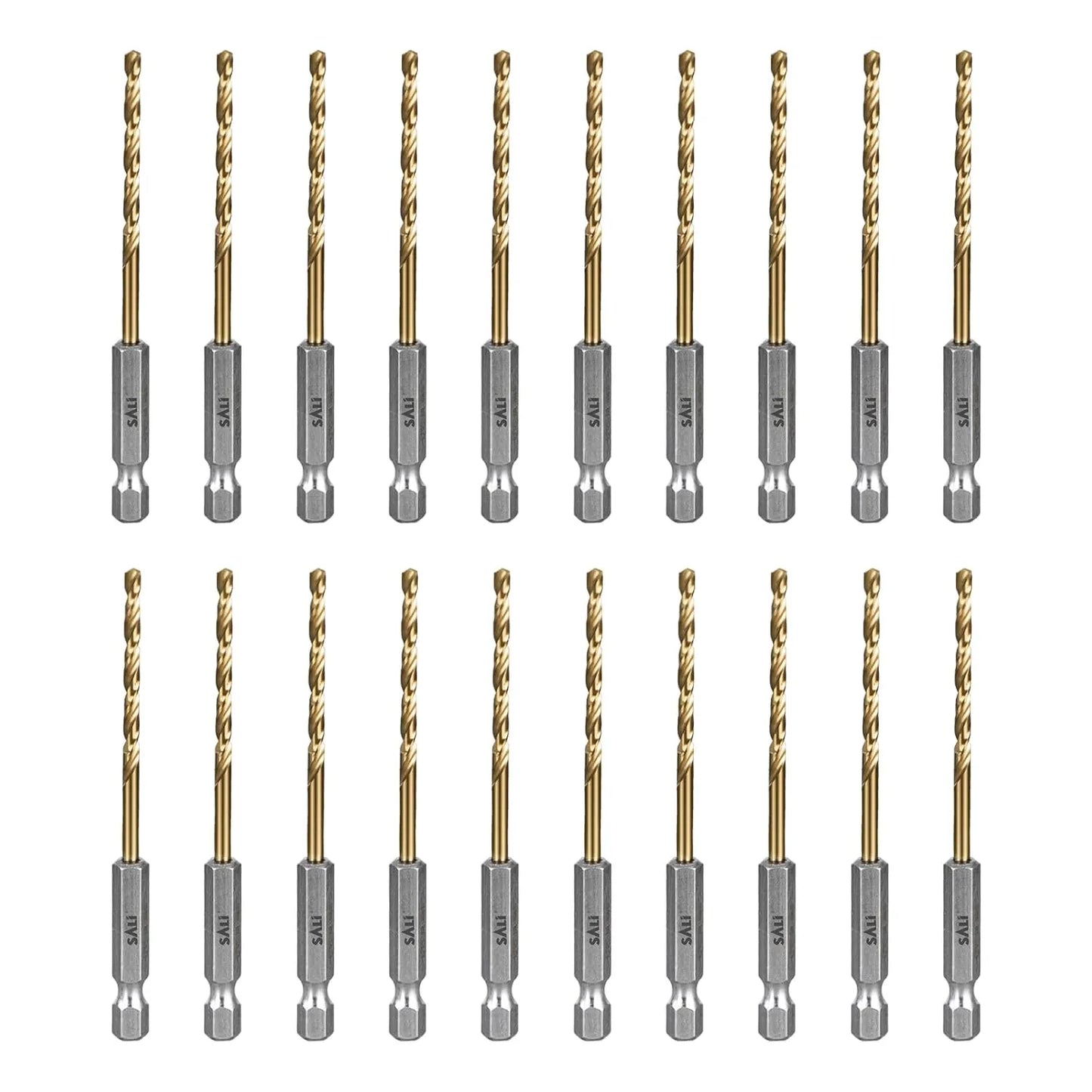 SALI Cobalt Drill Bit Set,20 Pack 1/8 Inch High Speed Steel Hex Shank Jobber Drill Bits, for Hardwood, Aluminum,Metal,Copper,Alloyed Steel