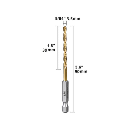SALI Cobalt Drill Bit Set,20 Pack 7/64 Inch High Speed Steel Hex Shank Jobber Drill Bits, for Hardwood, Aluminum,Metal,Copper,Alloyed Steel