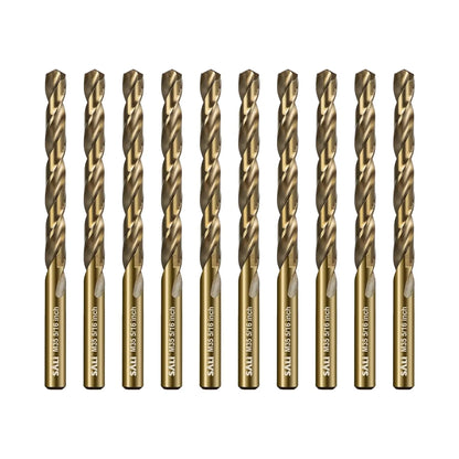 SALI Cobalt Drill Bit Set, 10Pcs 5/16" M35 High Speed Steel Jobber Length Drill Bit Kit for Hardened Metal, Stainless Steel, Cast Iron, Wood and Plastic, with Index Storage Case