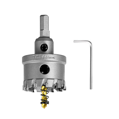 SALI 1-3/4" (44mm) TCT Hole Saw Kit Tungsten Carbide Tipped Hole Saw Drill Bit with Titanium-Plated Pilot Drill bit for Metal, Stainless Steel, Iron, Wood, Plastic