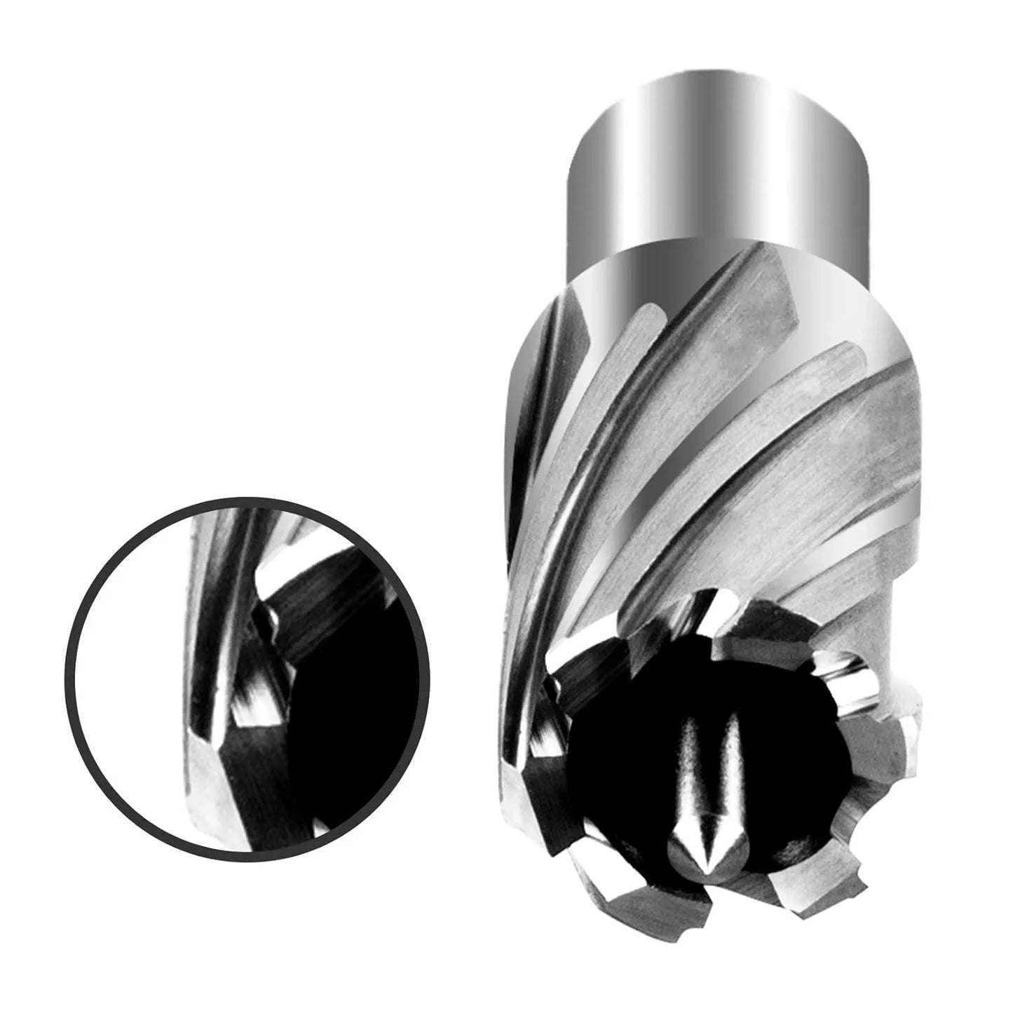 SALI 2 pcs Annular Cutter Diameter 1/2 Inch with Weldon Shank 3/4" (with 2 Flats) Cutting Depth 1" Mag Drill Bit for Magnetic Drill Press HSS Fully Ground Drill with One 1/4"*3" Pilot Pin