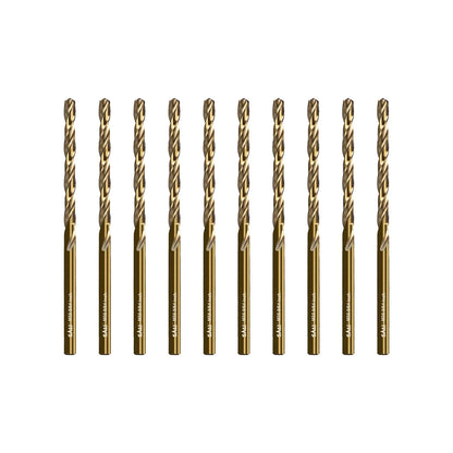 SALI Cobalt Drill Bit Set, 10Pcs 9/64" M35 High Speed Steel Jobber Length Drill Bit Kit for Hardened Metal, Stainless Steel, Cast Iron, Wood and Plastic, with Index Storage Case