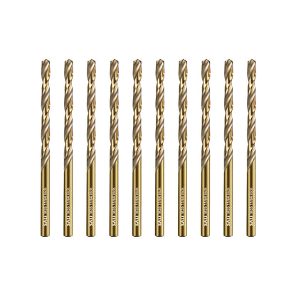 SALI Cobalt Drill Bit Set, 10Pcs 11/64" M35 High Speed Steel Jobber Length Drill Bit Kit for Hardened Metal, Stainless Steel, Cast Iron, Wood and Plastic, with Index Storage Case