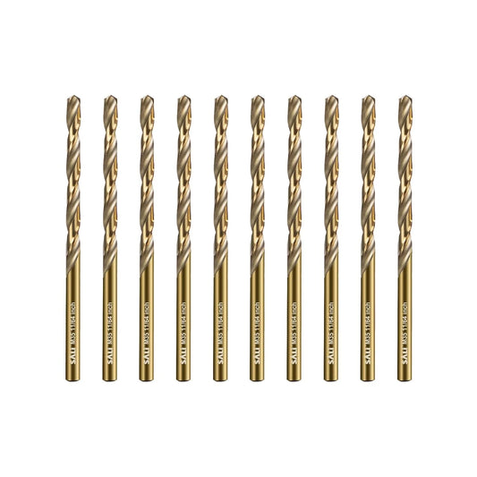 SALI Cobalt Drill Bit Set, 10Pcs 11/64" M35 High Speed Steel Jobber Length Drill Bit Kit for Hardened Metal, Stainless Steel, Cast Iron, Wood and Plastic, with Index Storage Case