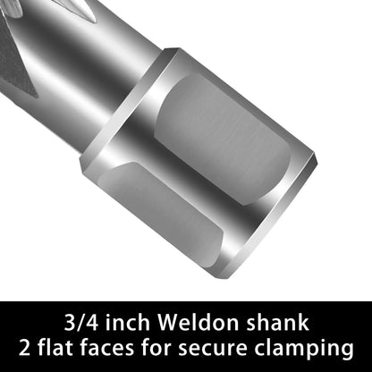SALI 2 pcs Annular Cutter Diameter 15/16 Inch with Weldon Shank 3/4" (with 2 Flats) Cutting Depth 1" Mag Drill Bit for Magnetic Drill Press HSS Fully Ground Drill with One 1/4"*3" Pilot Pin