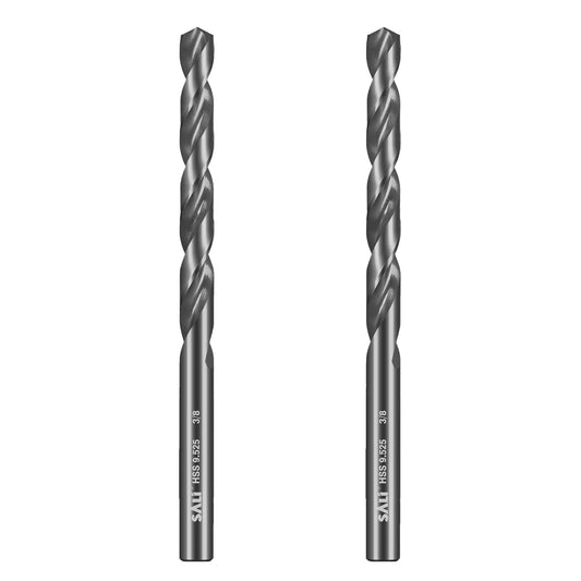 SALI Cobalt Aircraft Extension Drill Bits,3/8"×6" Long Length Drill Bits for Drilling into Sheet Metal, Stainless, Aluminum, Wood, & Copper