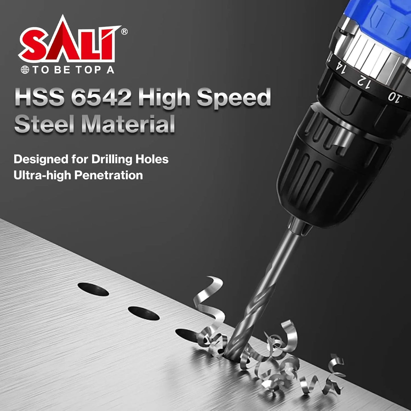 SALI 1pcs Cobalt Aircraft Extension Drill Bits,1/4"×12" Long Length Drill Bits for Drilling into Sheet Metal, Stainless, Aluminum, Wood, & Copper