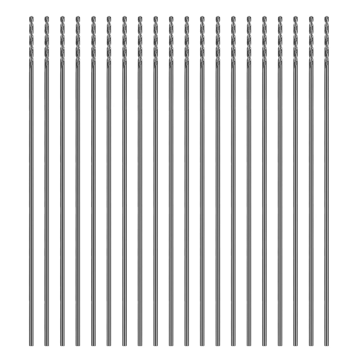 SALI Cobalt Aircraft Extension Drill Bits 20 pcs,5/64"×6" Long Length Drill Bits for Drilling into Sheet Metal, Stainless, Aluminum, Wood, & Copper