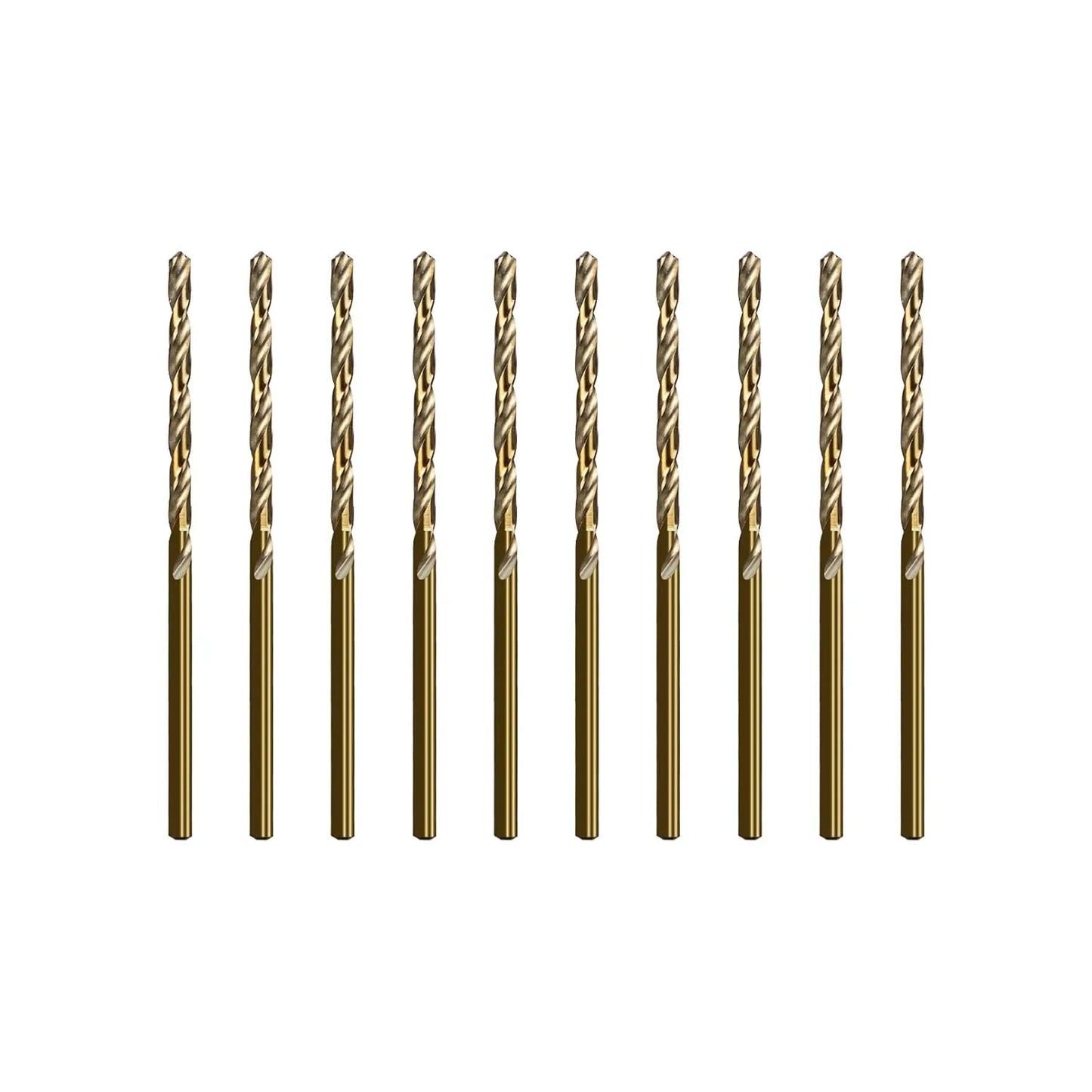 SALI Cobalt Drill Bit Set, 10Pcs 7/64" M35 High Speed Steel Jobber Length Drill Bit Kit for Hardened Metal, Stainless Steel, Cast Iron, Wood and Plastic, with Index Storage Case