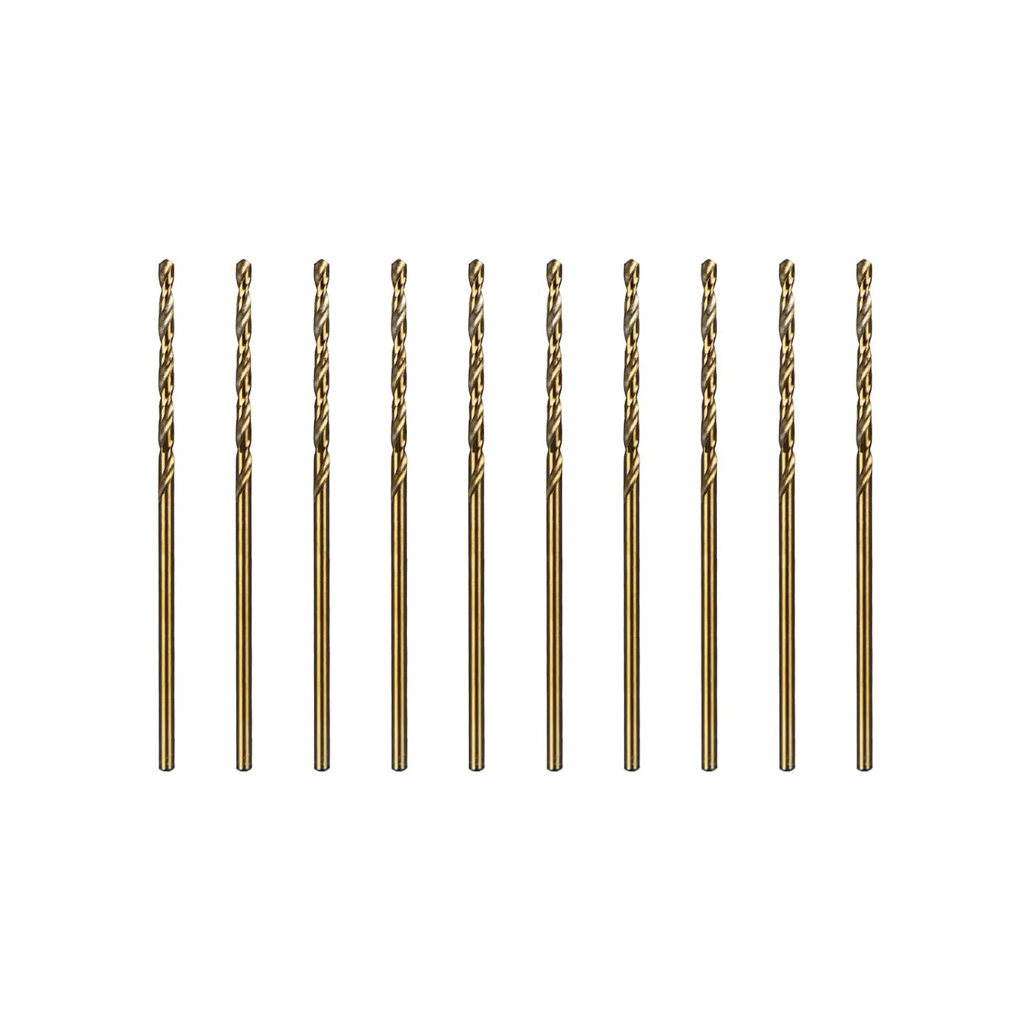 SALI Cobalt Drill Bit Set, 10Pcs 1/16" M35 High Speed Steel Jobber Length Drill Bit Kit for Hardened Metal, Stainless Steel, Cast Iron, Wood and Plastic, with Index Storage Case