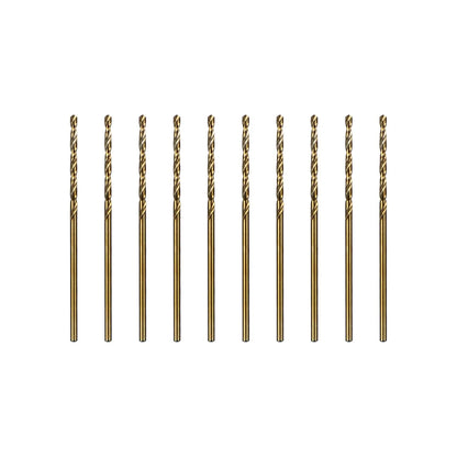 SALI Cobalt Drill Bit Set, 10Pcs 1/16" M35 High Speed Steel Jobber Length Drill Bit Kit for Hardened Metal, Stainless Steel, Cast Iron, Wood and Plastic, with Index Storage Case