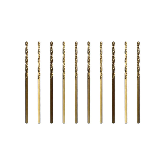 SALI Cobalt Drill Bit Set, 10Pcs 1/16" M35 High Speed Steel Jobber Length Drill Bit Kit for Hardened Metal, Stainless Steel, Cast Iron, Wood and Plastic, with Index Storage Case
