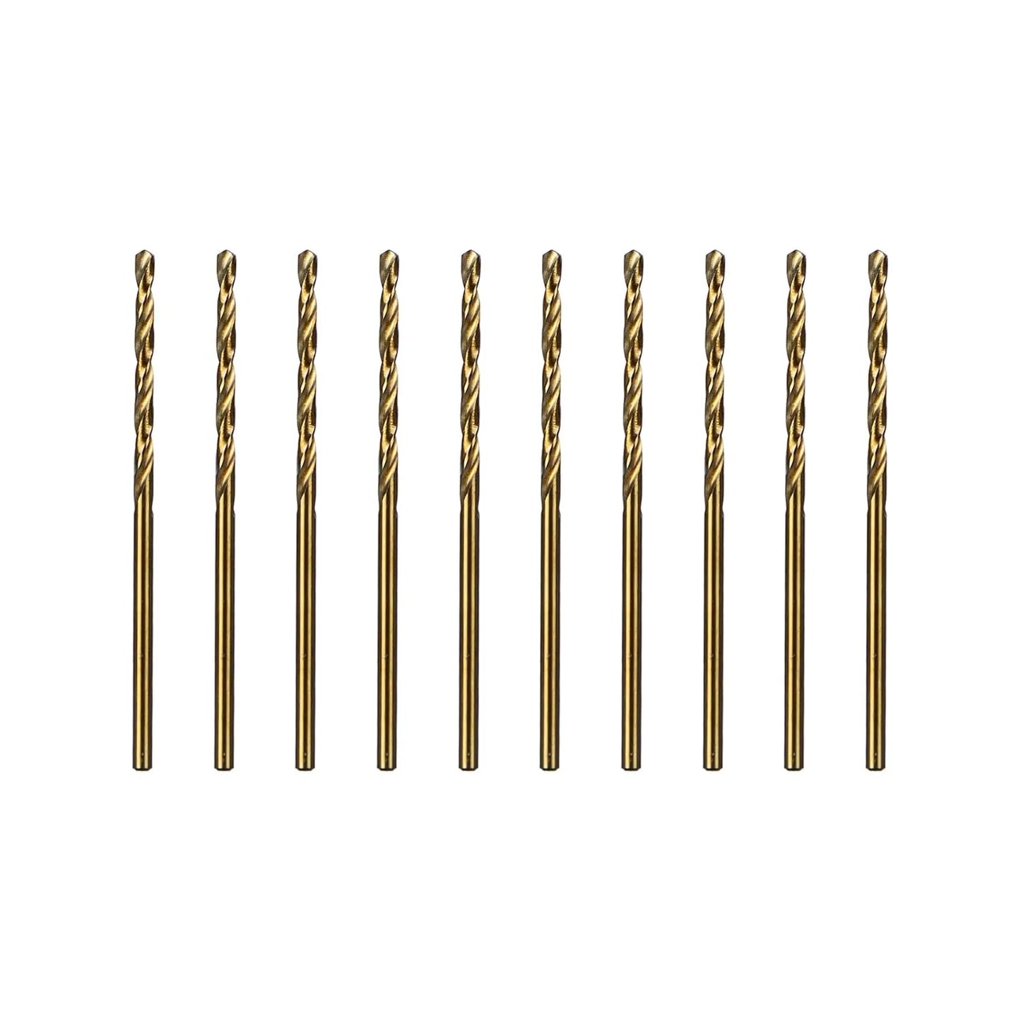 SALI Cobalt Drill Bit Set, 10Pcs 5/64" M35 High Speed Steel Jobber Length Drill Bit Kit for Hardened Metal, Stainless Steel, Cast Iron, Wood and Plastic, with Index Storage Case