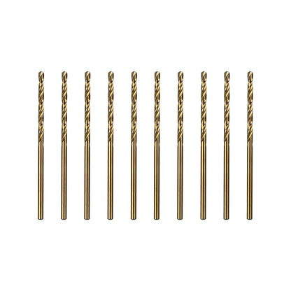 SALI Cobalt Drill Bit Set, 10Pcs 5/64" M35 High Speed Steel Jobber Length Drill Bit Kit for Hardened Metal, Stainless Steel, Cast Iron, Wood and Plastic, with Index Storage Case