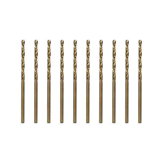 SALI Cobalt Drill Bit Set, 10Pcs 5/64" M35 High Speed Steel Jobber Length Drill Bit Kit for Hardened Metal, Stainless Steel, Cast Iron, Wood and Plastic, with Index Storage Case