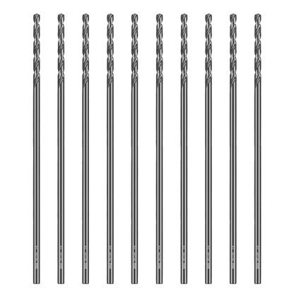 SALI Cobalt Aircraft Extension Drill Bits 10 pcs,5/32"×6" Long Length Drill Bits for Drilling into Sheet Metal, Stainless, Aluminum, Wood, & Copper