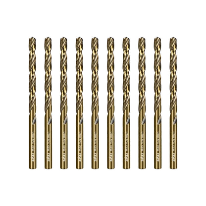 SALI Cobalt Drill Bit Set, 10Pcs 7/32" M35 High Speed Steel Jobber Length Drill Bit Kit for Hardened Metal, Stainless Steel, Cast Iron, Wood and Plastic, with Index Storage Case