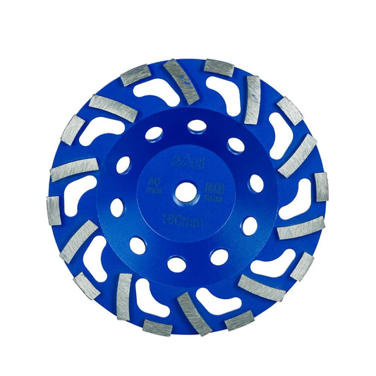 SALI 7 Inch Concrete Grinding Wheels 20 Turbo Diamond Segments 5/8-11 Arbor Diamond Grinding Wheel Fit for Paint, Epoxy, Mastic Coating Removal with CDB. New Technology