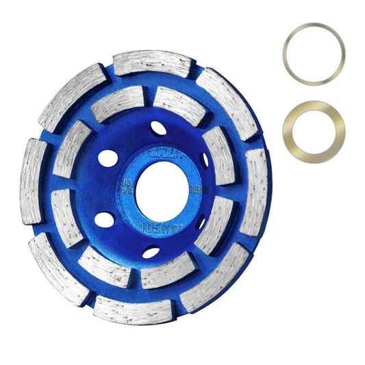 SALI Diamond Concrete Grinding Wheel 4 1/2 inch for Polishing and Cleaning Stone Concrete Surface, Cement, Marble, Rock, Granite, and Thinset Removing, Angle Grinder Double Rows Wheels Cup 115*22.2MM