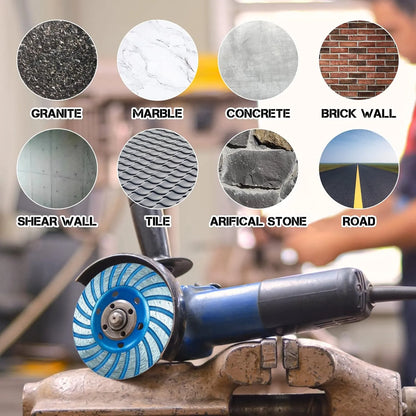 SALI 5pcs Diamond Concrete Grinding Wheel 4 1/2 inch for Polishing and Cleaning Stone Surface, Cement, Marble, Rock, Granite, and Thinset Removing, Angle Grinder Segment Wheels Cup 115 * 22.2MM